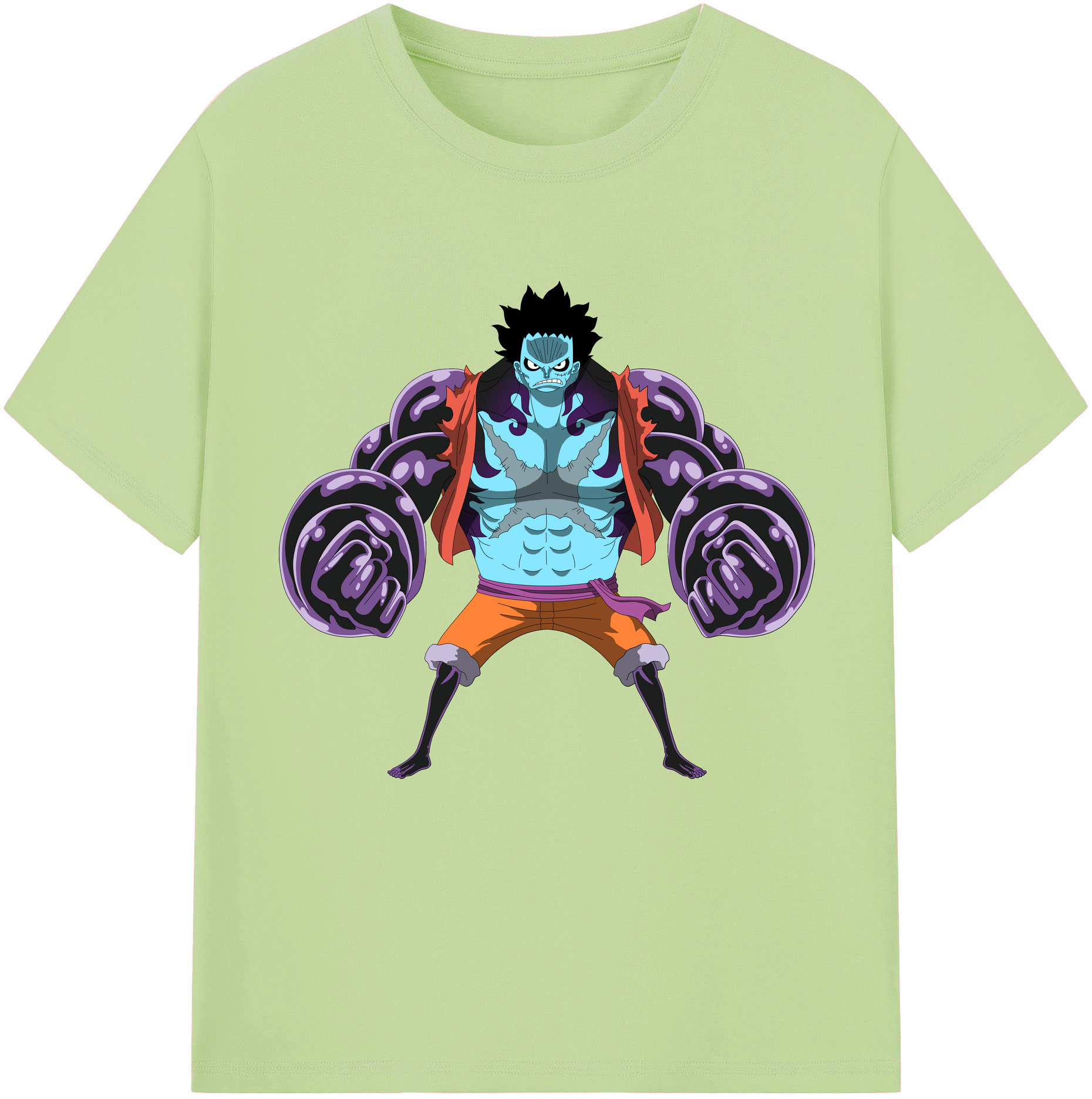 ワンピース モンキー・D・ルフィ ONE PIECE Monkey D. Luffy 綿100％半袖Tシャツ（フロントプリント）